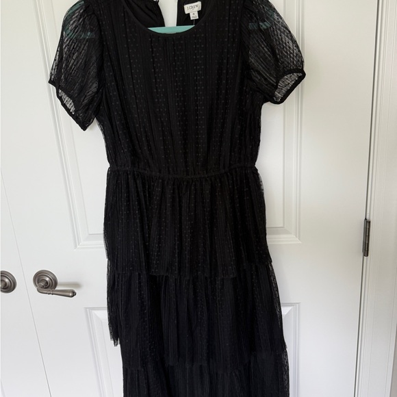 J. Crew Dresses & Skirts - J. Crew Black Puff Sleeve Midi Dress - Brand New Size 6